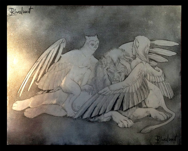 print harpy sphinx mythology metal Other Curiosity Other