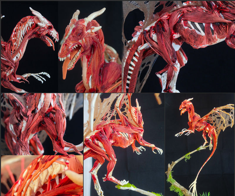 The Price of Immortality ef22 companion sculpture dragon skeleton