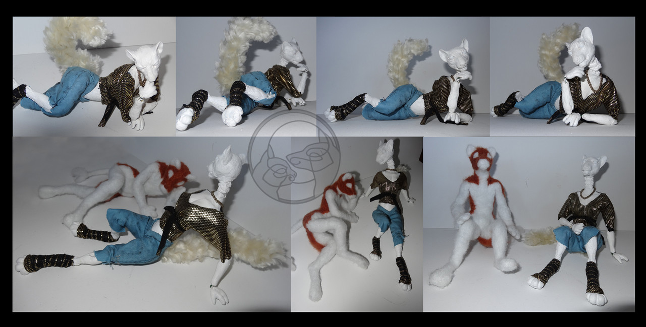 sculpture doll pose able cat wip  Poseable Cat dolls 