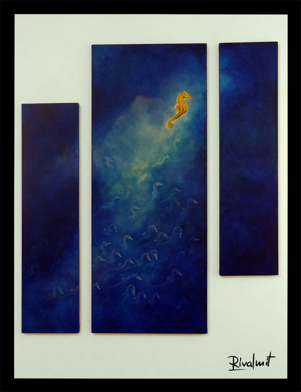 painting acrylic seahorse Seahorse