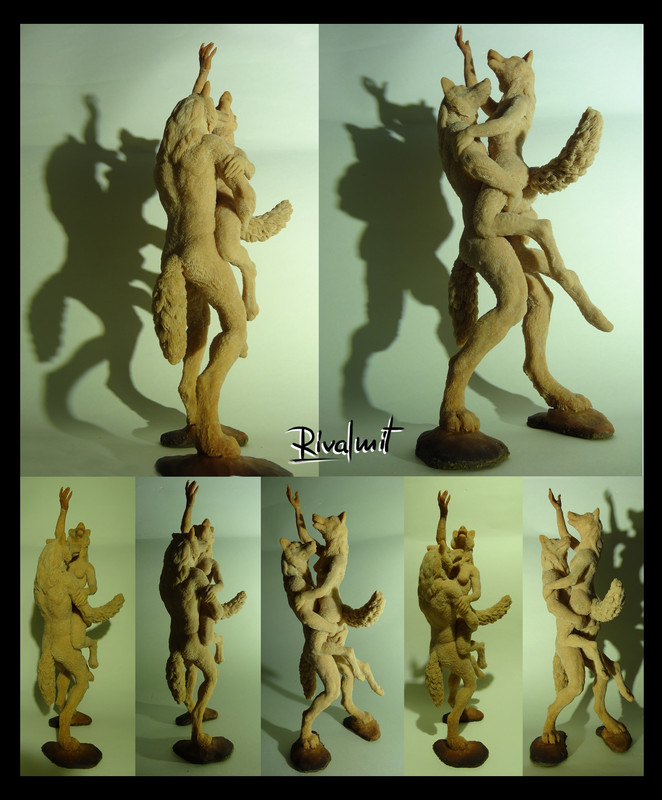 sculpture wolf werewolf fox A date