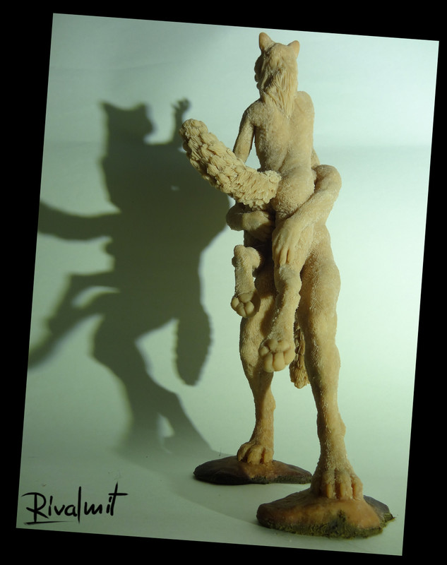 sculpture wolf werewolf fox A date