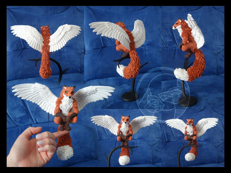 sculpture companion fox Sculptures Desk guardian companion- Fox Sculptures