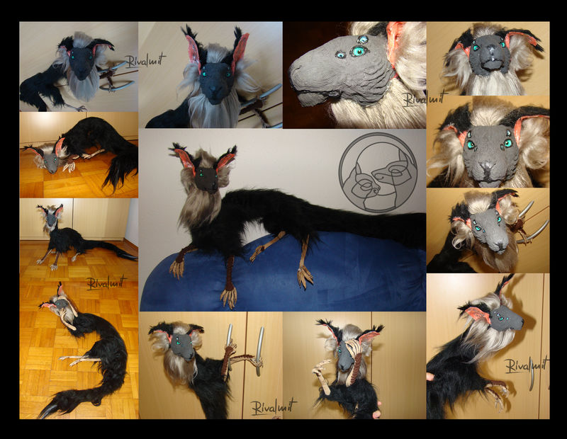 dragon pose able plush sculpture doll Sculptures Dragon plush Sculptures