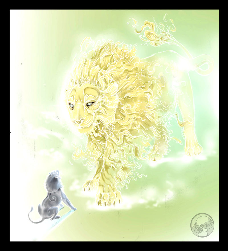 digital digital painting lion god Digital Drawings Experimenting  Digital Drawings