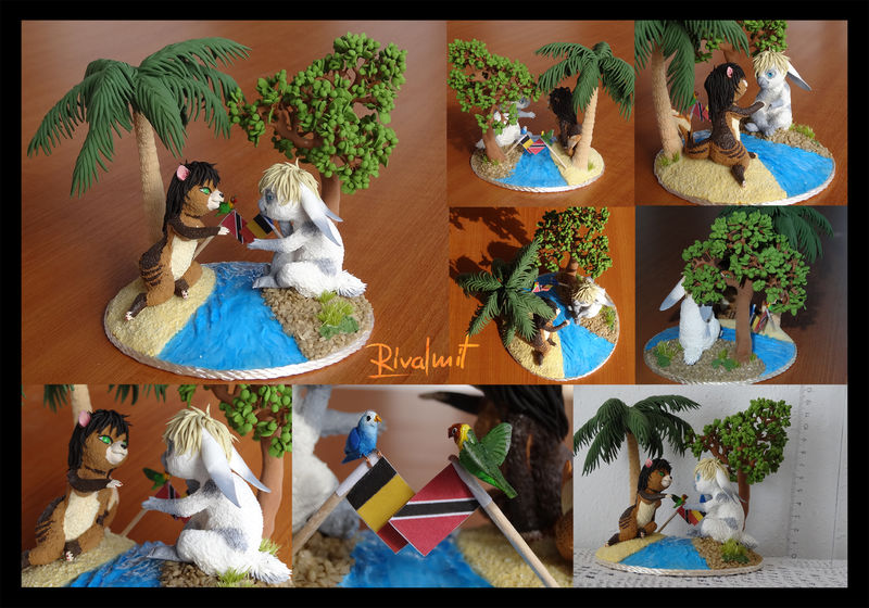 sculpture anthropomorphic rabbit otter Sculptures Commission sculpture Sculptures