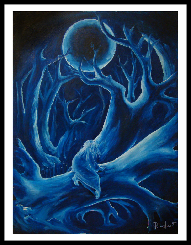 painting night child acrylic Paintings Dreams of days past Paintings