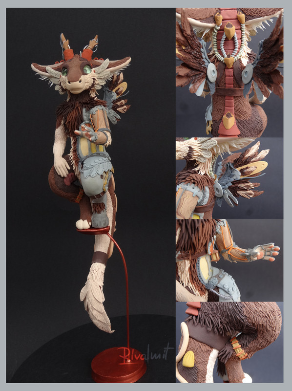 sculpture companion dragon anthropomorphic steampunk dad dutch angel dragon  Companion Steampunk
