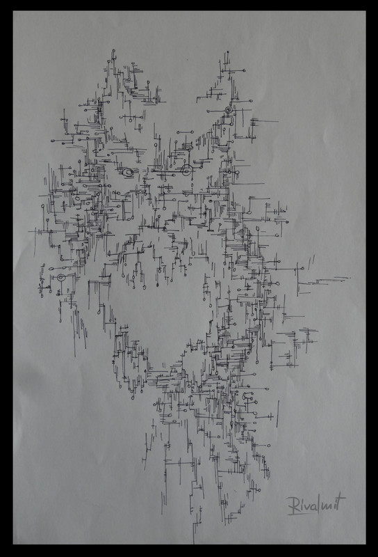 drawing owl lineart gel pen Owl