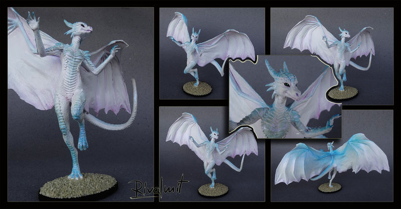 sculpture dragon anthropomorphic Sculptures White dragoness Sculptures