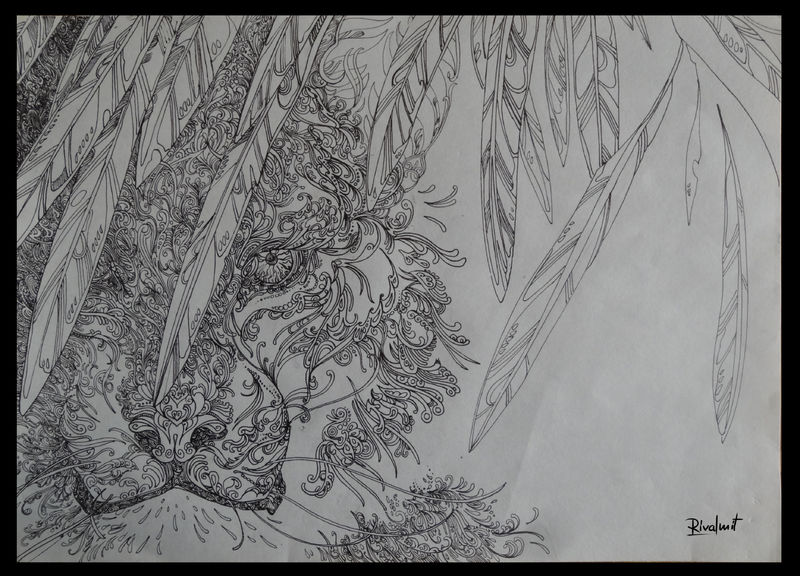 drawing tiger lineart gel pen Drawings Tiger lines Drawings