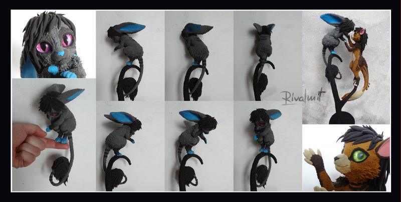 sculpture companion otter jerboa anthropomorphic Sculptures commission companions-Twin sculpture Sculptures