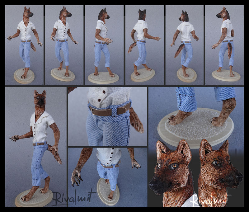 sculpture dog anthropomorphic Sculptures Gsd wanderer Sculptures