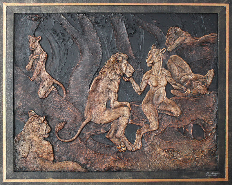 3d painting lion pride anthropomorphic Paintings Pride Paintings