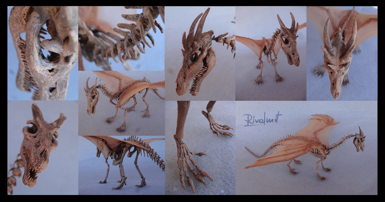 sculpture dragon skull poseable ef eurofurence ef22 skeleton death After death dragon