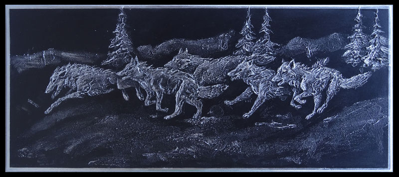 3d painting wolf Paintings Family run Paintings