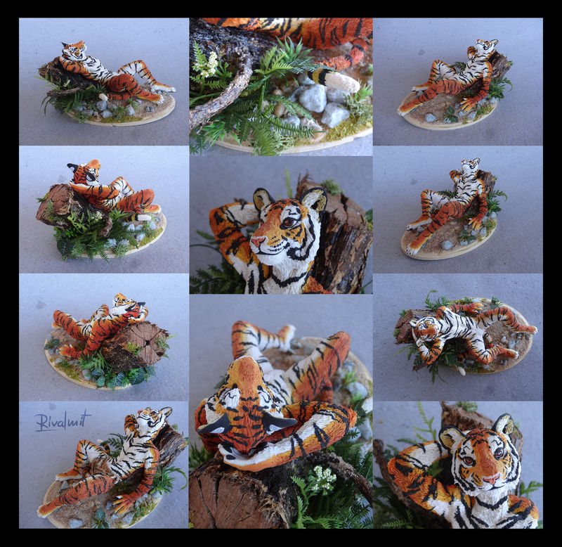 sculpture tiger anthropomorphic eurofurence ef22 Sculptures Tiger's lazy days Sculptures