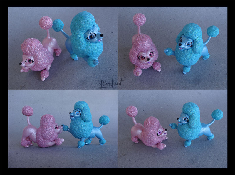eurofurence poodle sculpture Sculptures Pink and Blue Sculptures