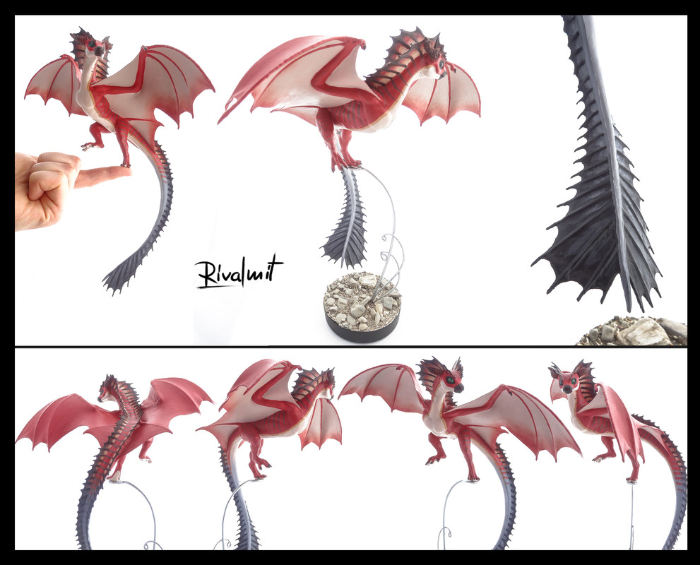 dragon wyvern companion sculpture commission Khyaber commission