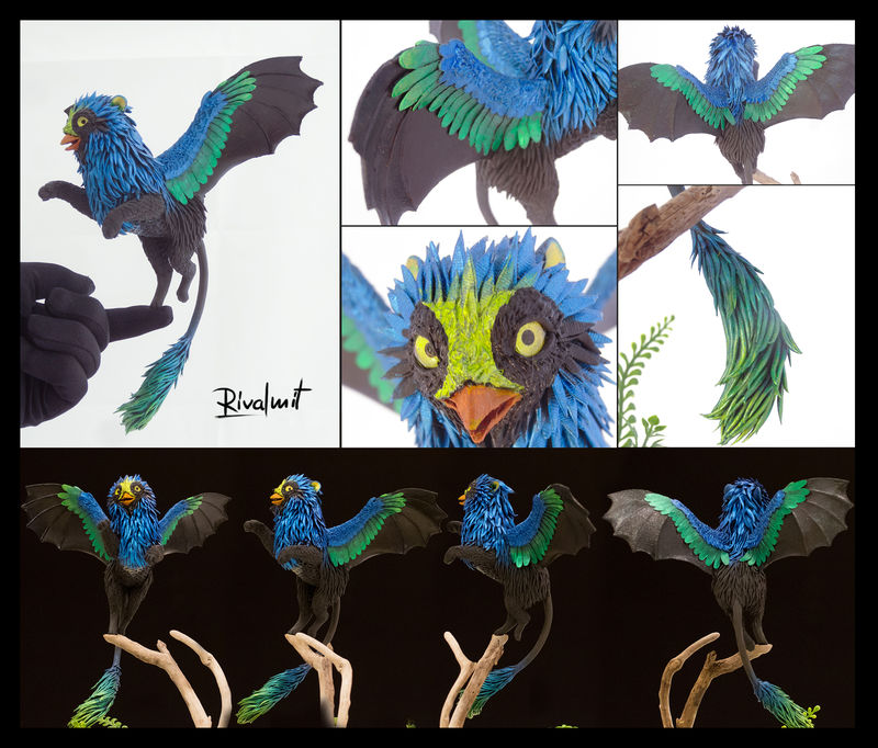 sculpture companion ef23 eurofurence gryphon bird Sculptures Black jewel Sculptures