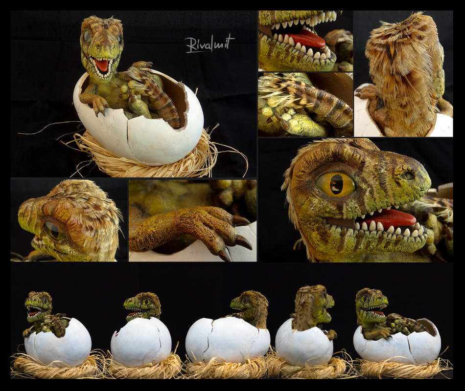 raptor sculpture dinosaur Emerging Terror