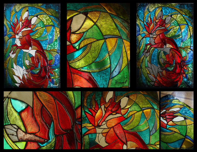 fox painting vitra stained glass Paintings  Fox 