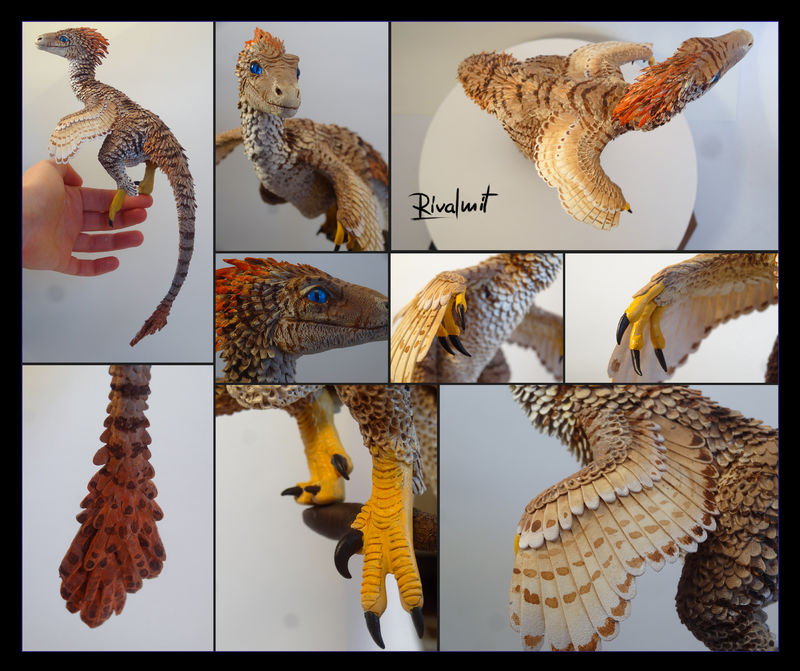 raptor  raptor companion balaning sculpture commission