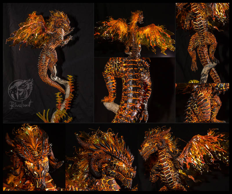 Ka Pelemaka - A song of fire dragon companion fire sculpture ef24 eurofurence