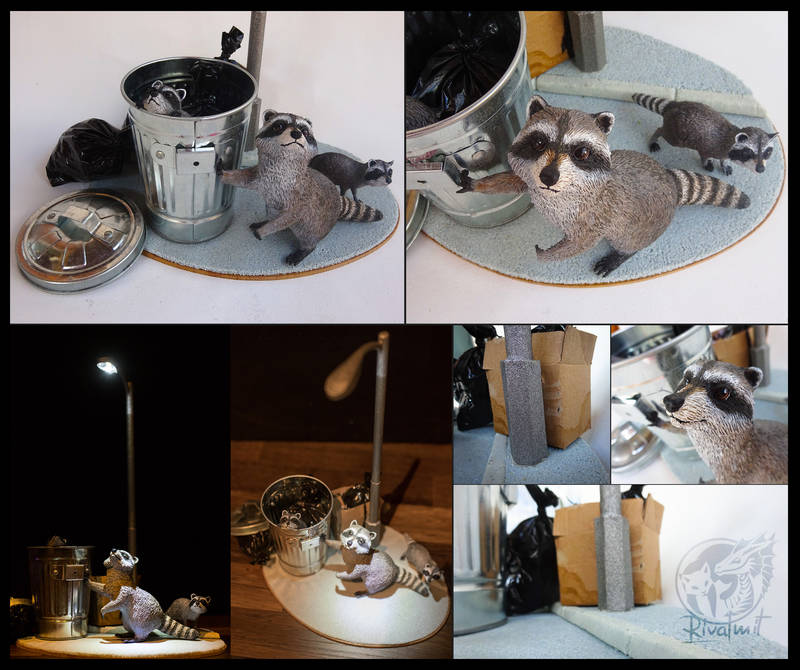 Tricks of the Trade sculpture racoon trash baby