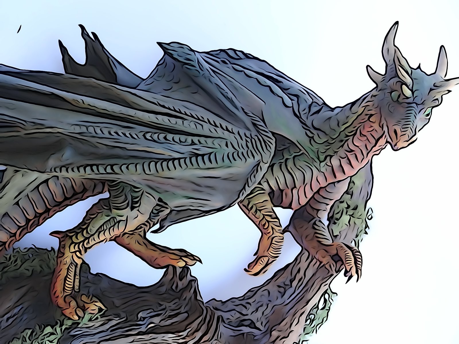sculpture dragon Guardian of the Grove