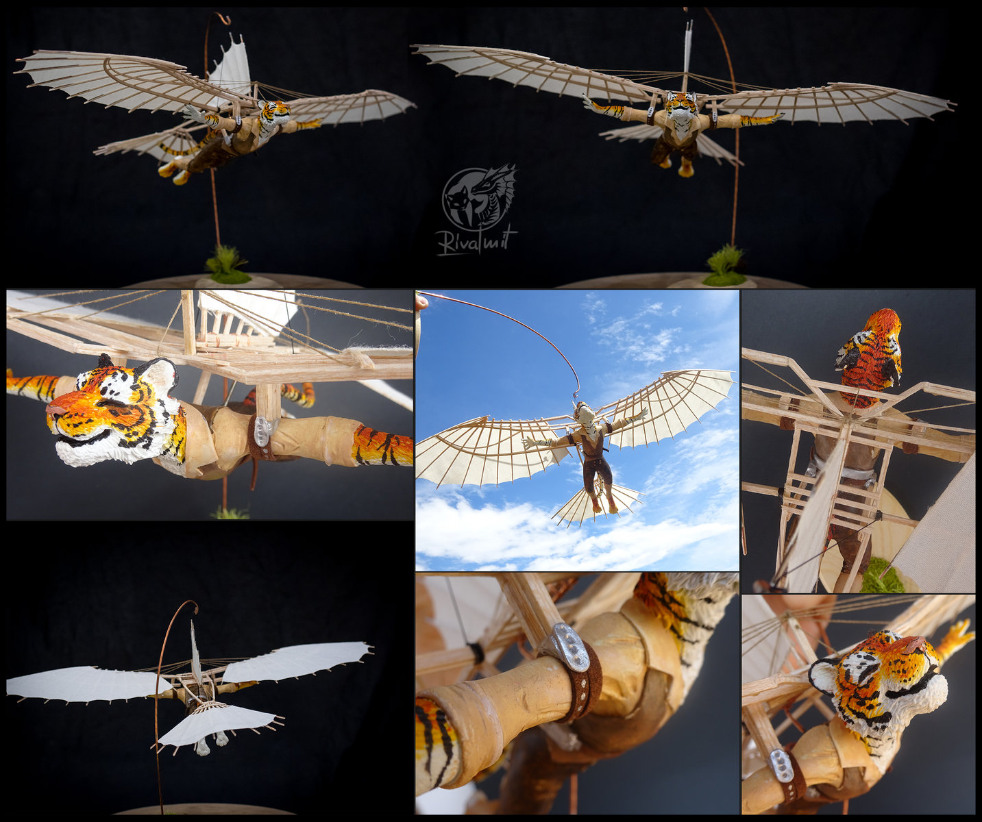 sculpture art tiger machine wings plane davinci Arcanum - Soar on the memorys lost to time
