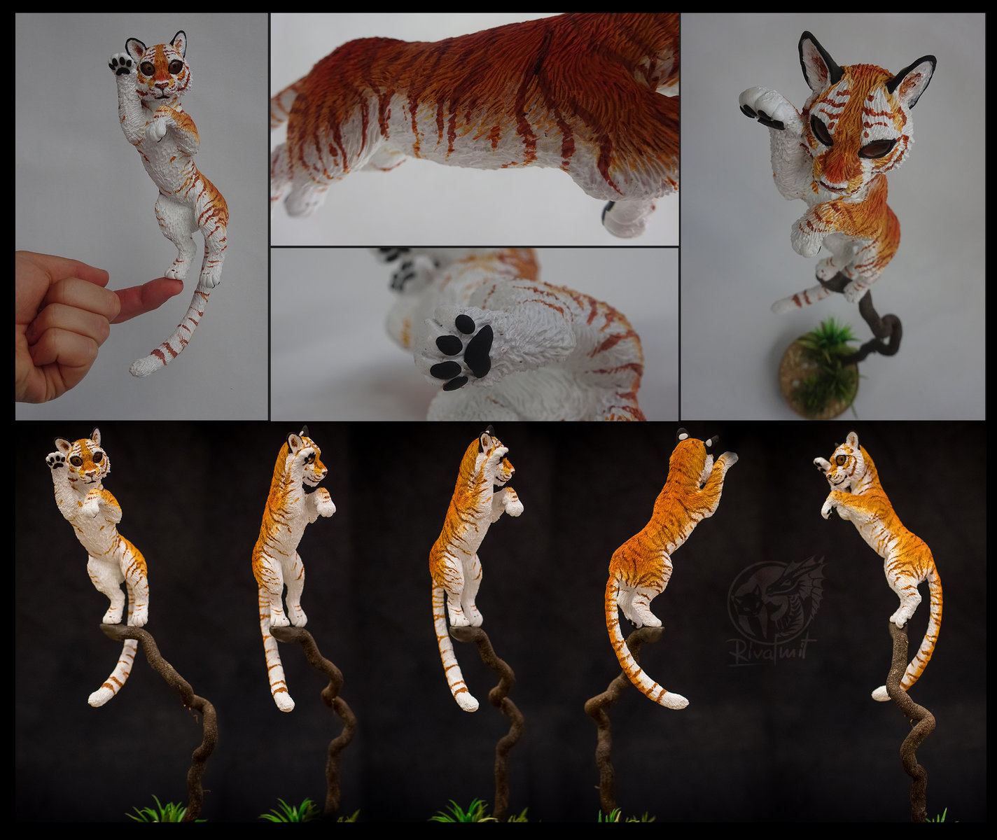 companion sculpture balance tiger tabytiger golden Taby Tiger