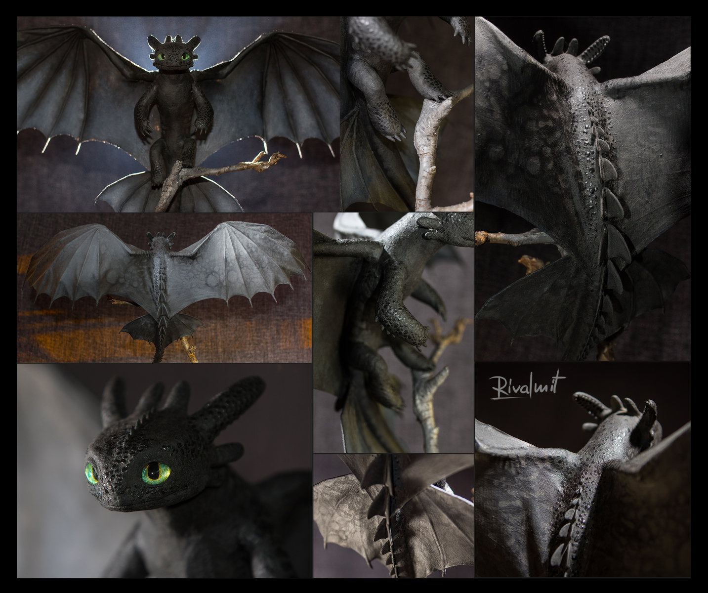 toothless httyd dragon sculpture companion nightfury how to train your dragon Toothless Balanced Sculpture
