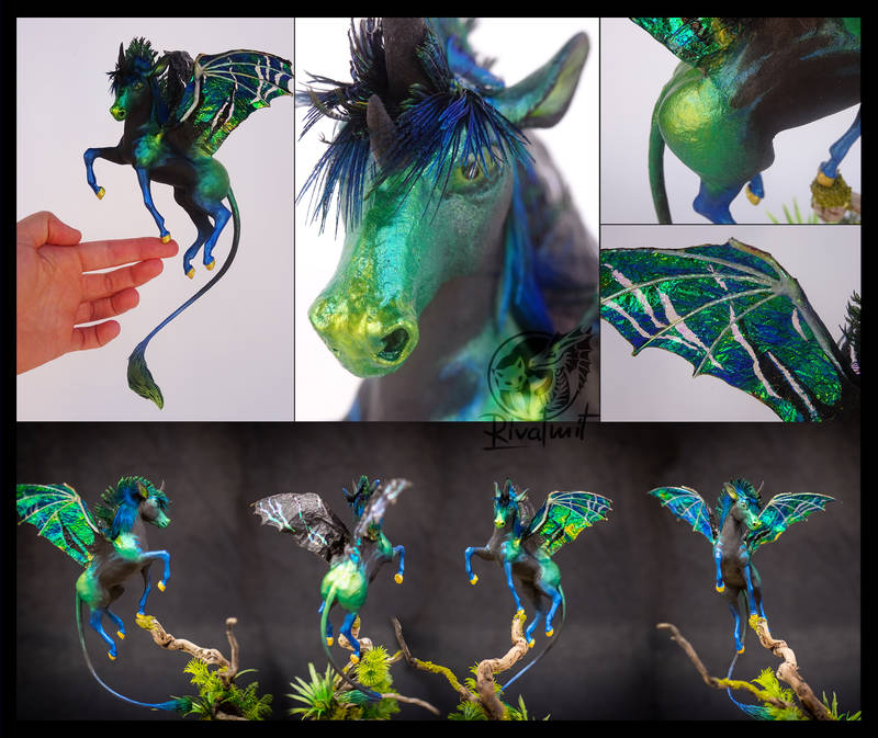 Mini Dark Horse horse sculptue companion balaning ef24