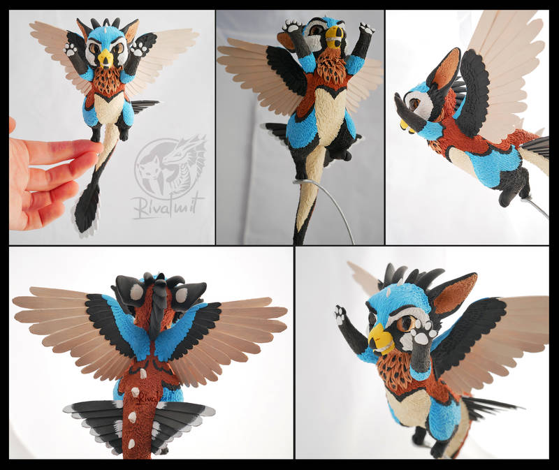 Sniper Mini companion sculpture companion balancing dragon mini wings