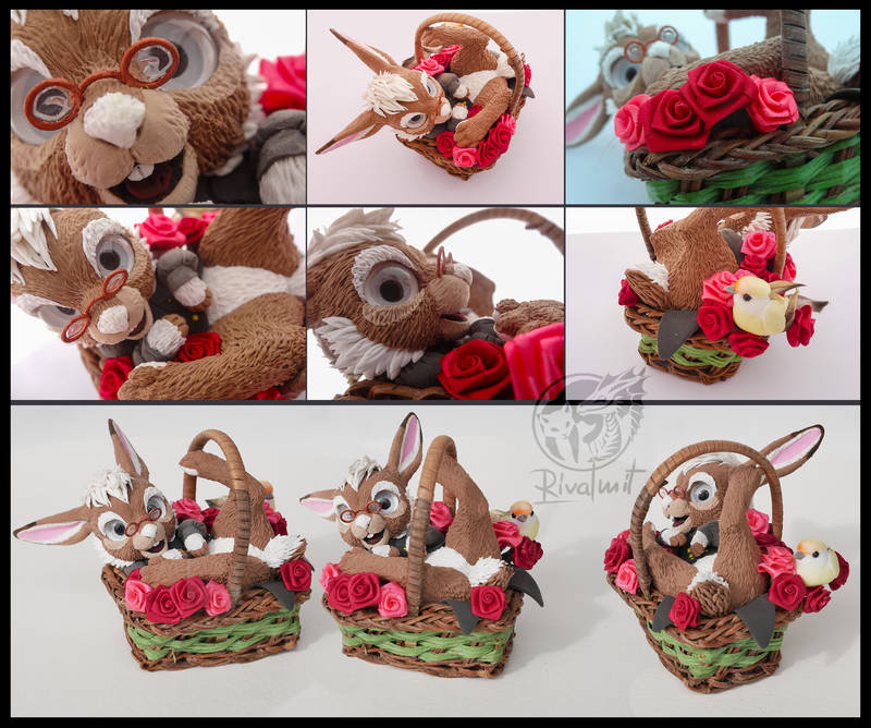 karel the bunny commission bunny rabbit sculpture