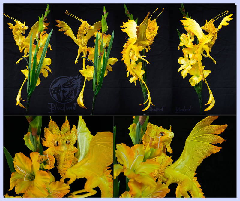 Flowgen Safron Dragon sculpture dragon safron balancing ef25 eurofurence furry art