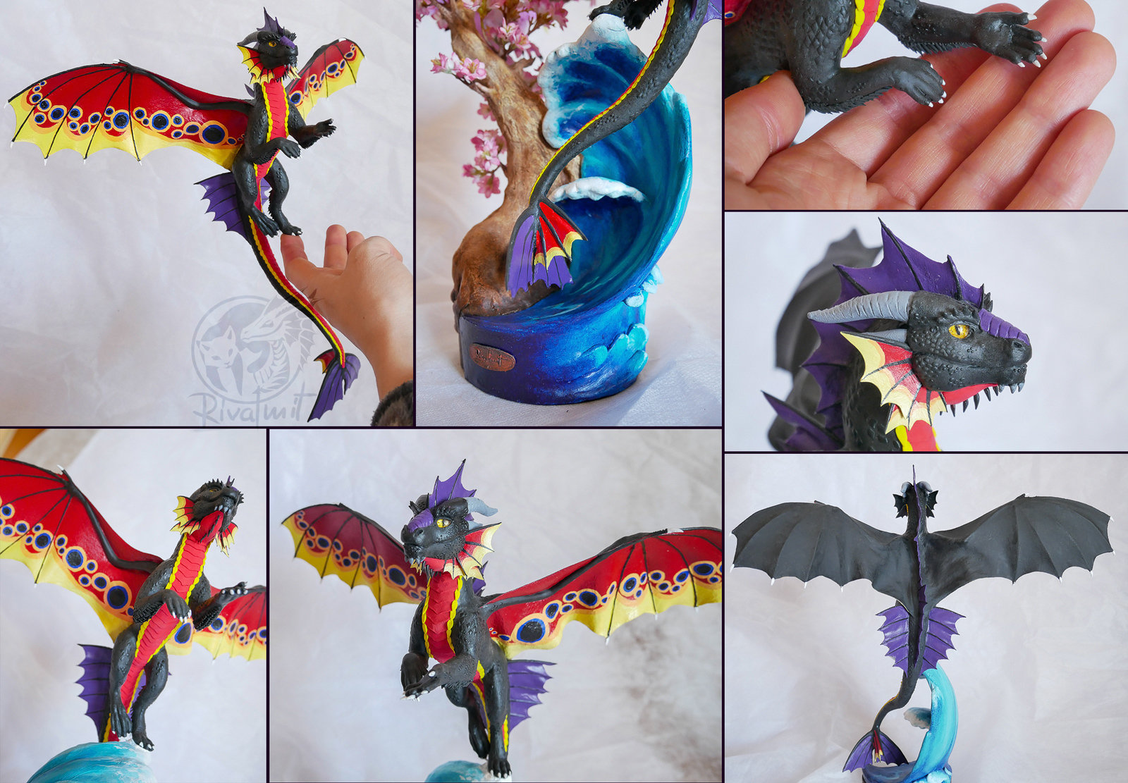 dragon commission sculpture twin sculpture art Unity