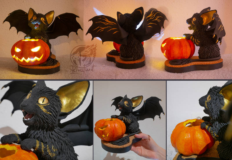 batkitty #16 halloween batkitty bat cat halloween pumpkin