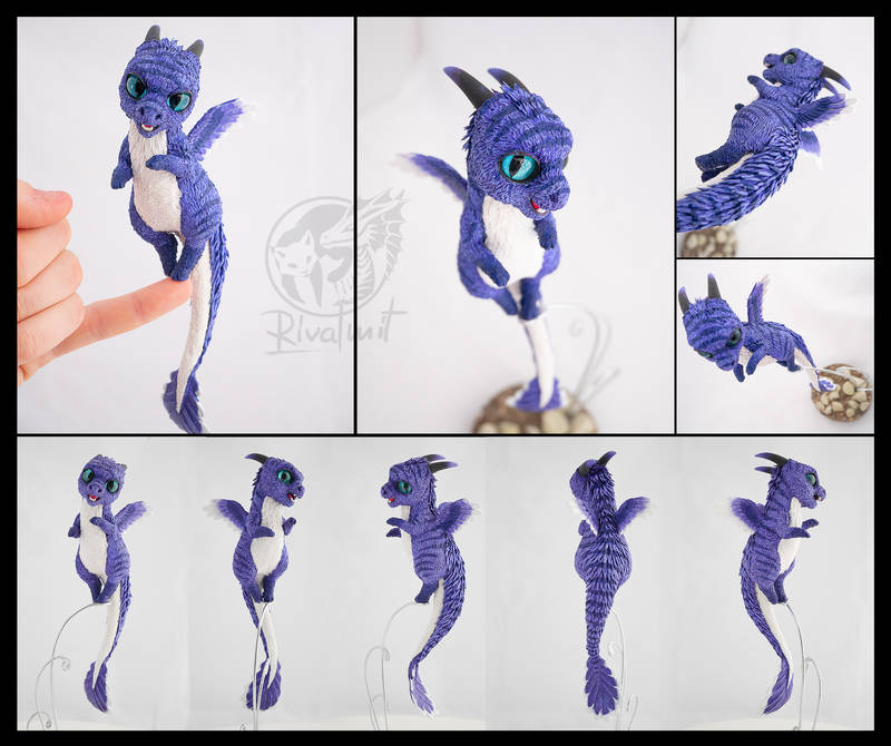 Riley Fluff commission  sculpture companions balance dragon commission