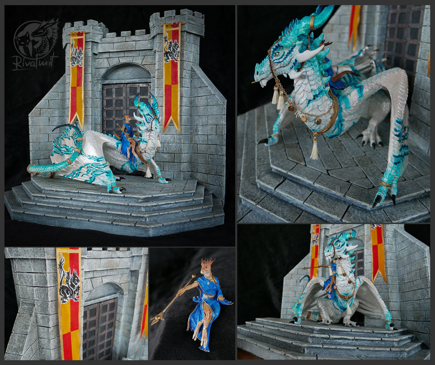 sculpture project dragon queen wyvern traditional Defender of the city-Queens mount