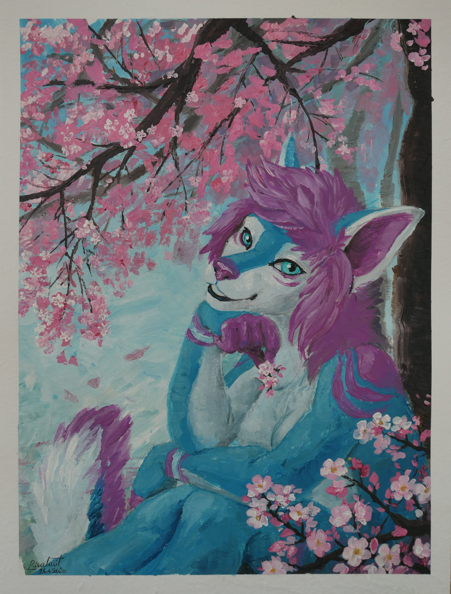 cherryblossom tree painting speedpainting speed paint Azidotetrazole
