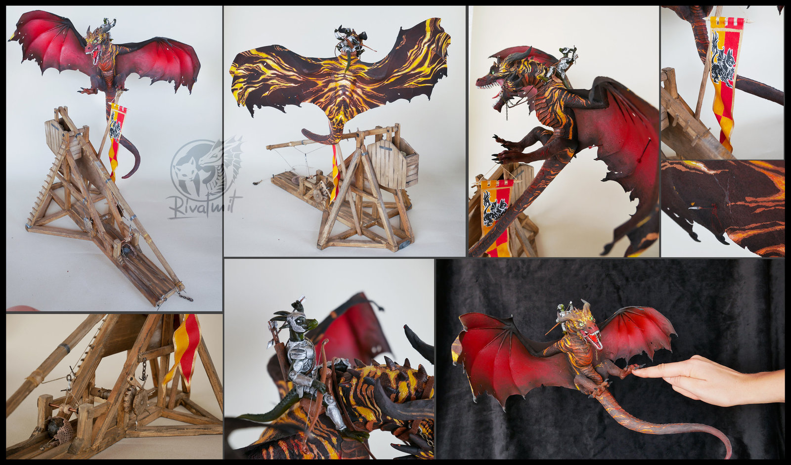 sculpture dragon warrior companion balancing ef Defender of the City - Warrior