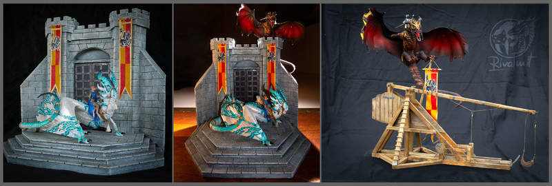 sculpture dragon warrior companion balancing ef Sculptures Defender of the City - Warrior Sculptures