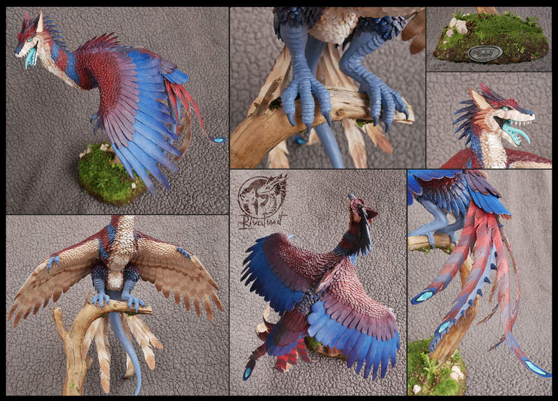 sculpture dragon traditional bird Sculptures Terror of the Night Sculptures