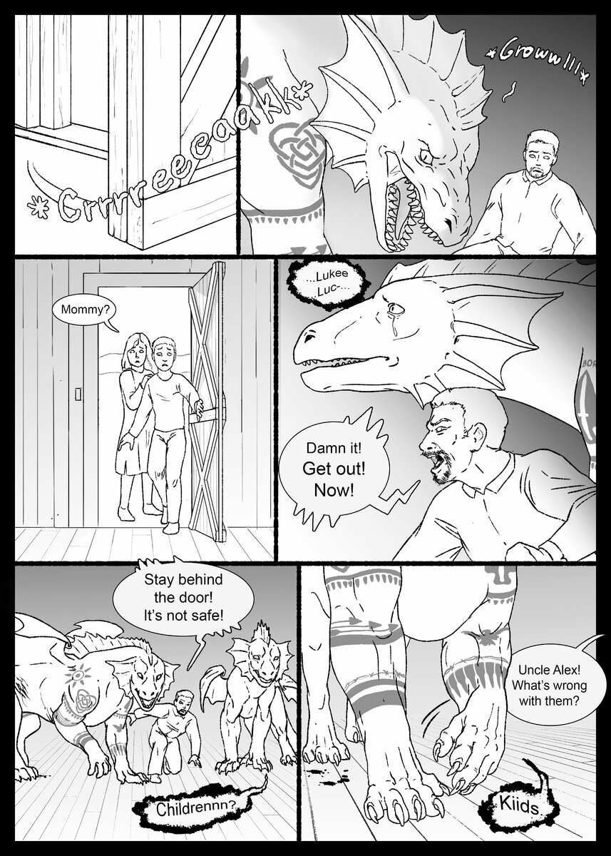 dragon transformation comic A family's strength