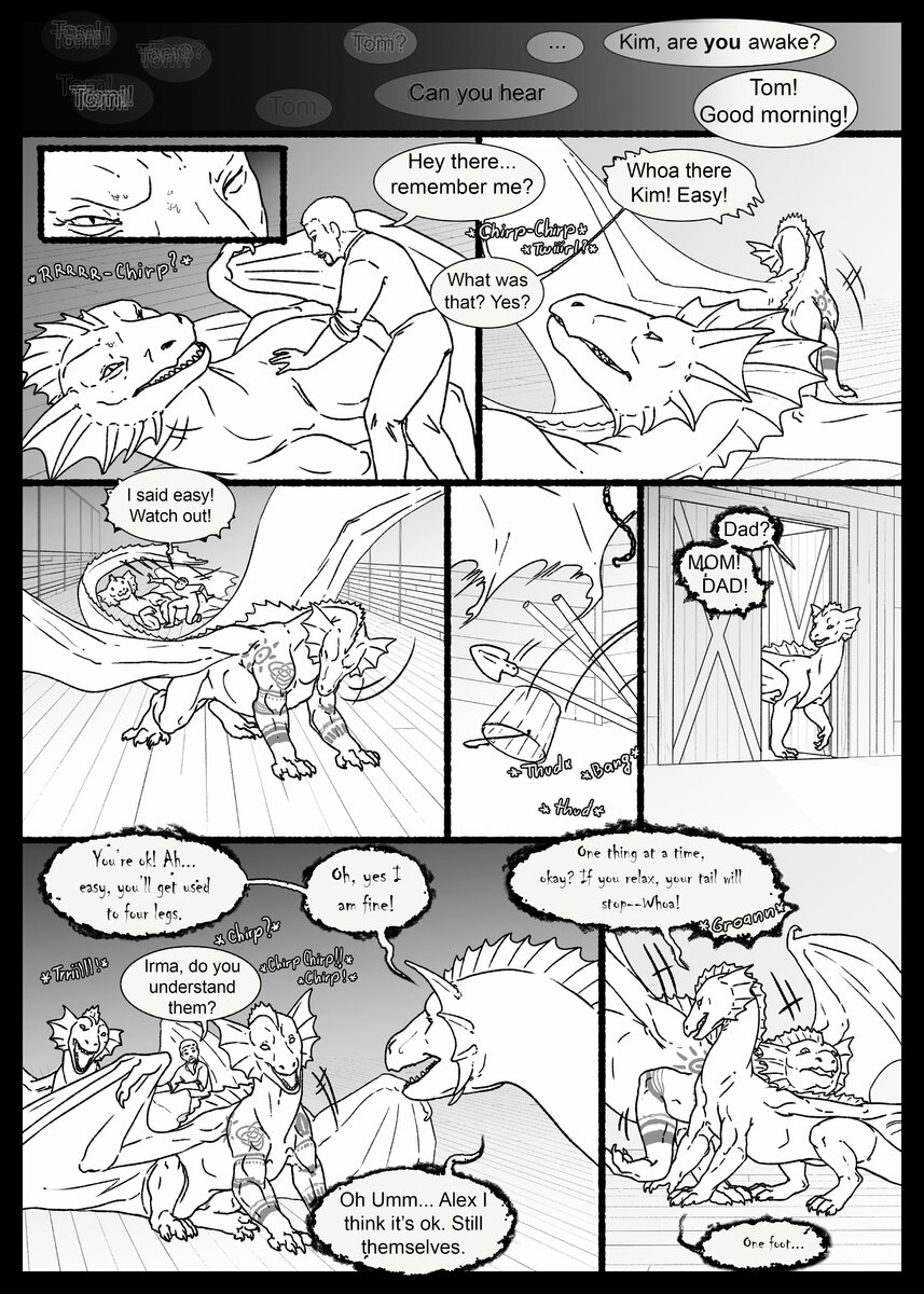 dragon transformation comic A family's strength