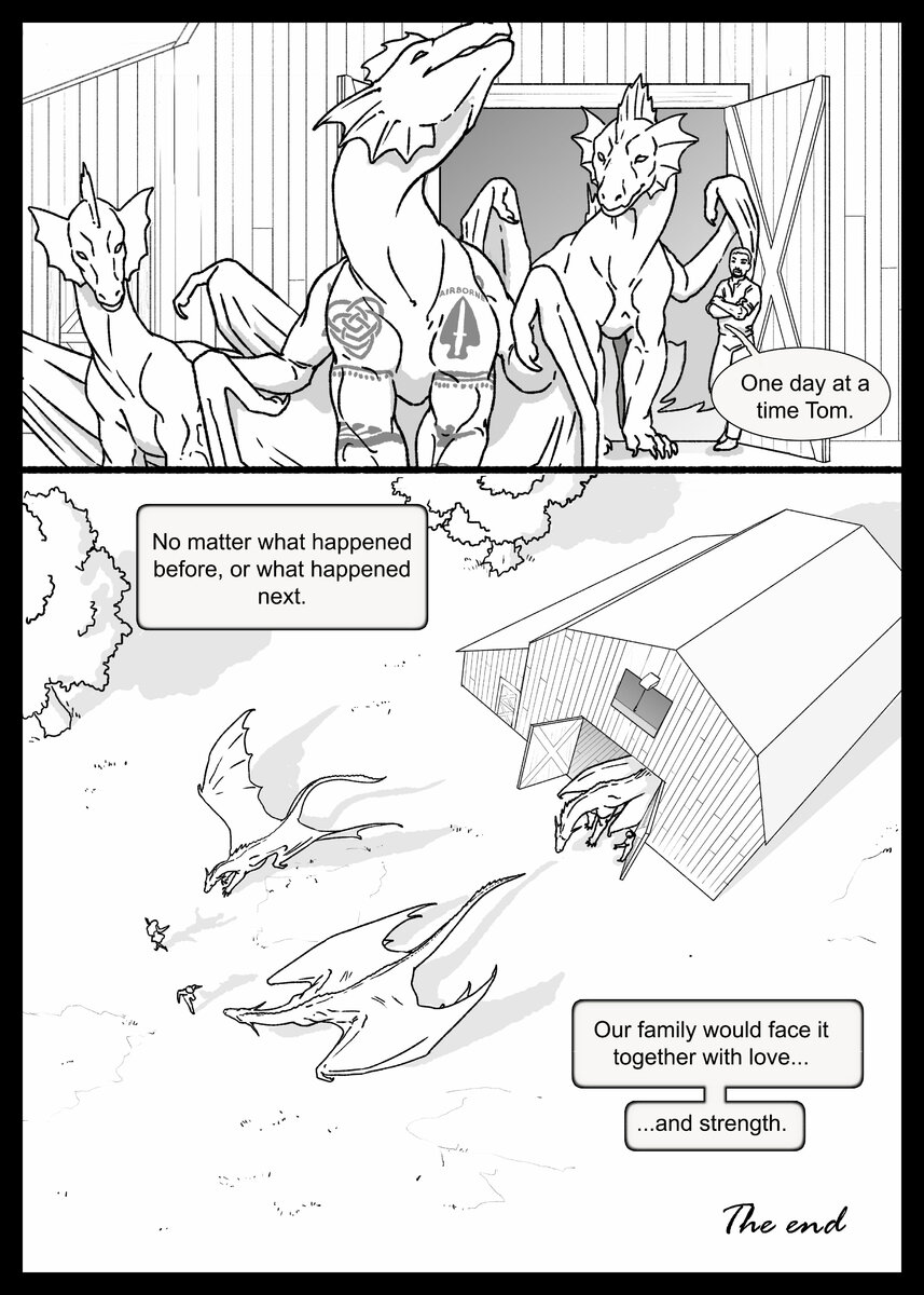 dragon transformation comic A family's strength