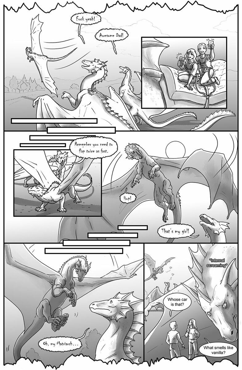 comic dragon commission Winging it