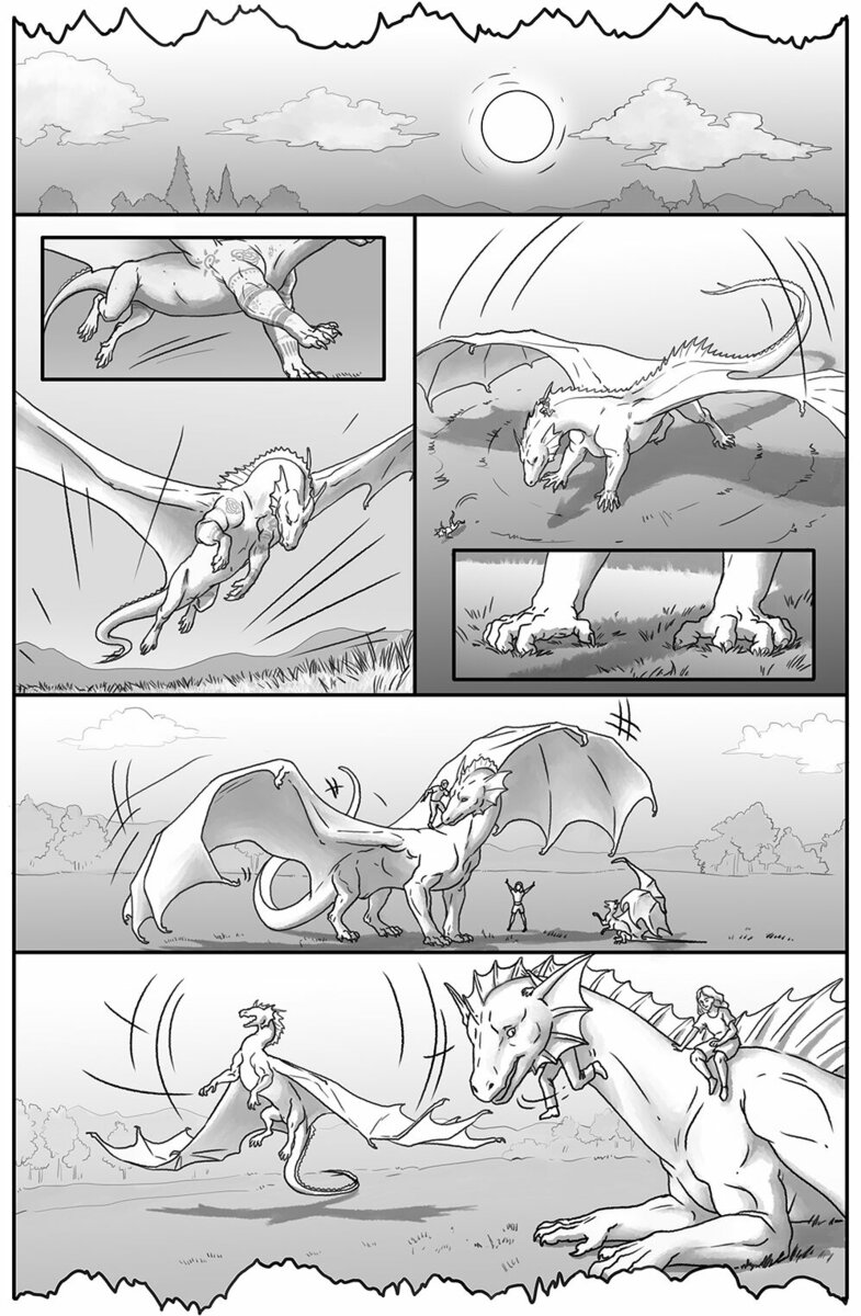 comic dragon commission Winging it